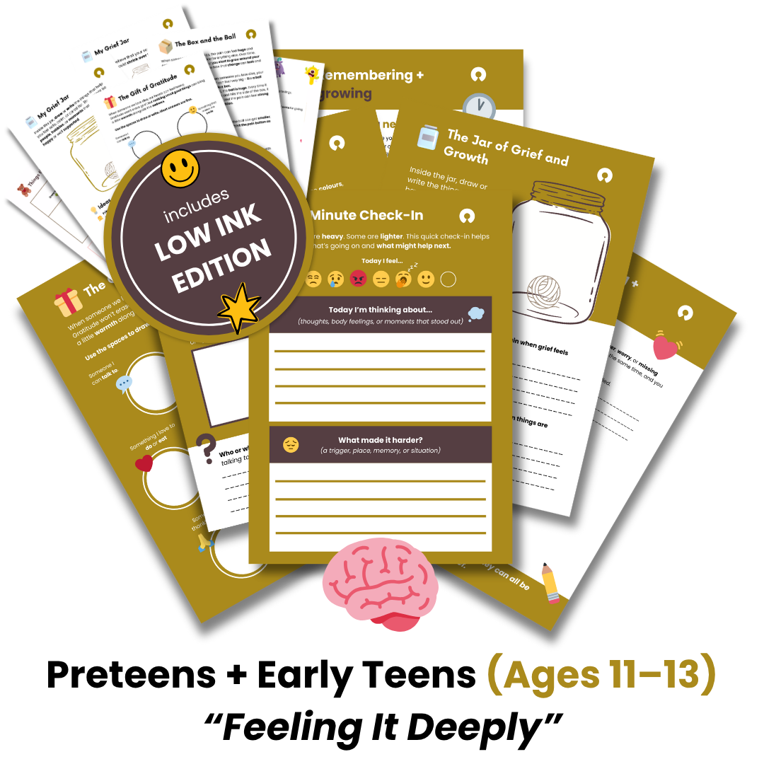 Grief Worksheets (Ages 11 - 13)